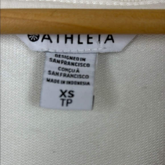 Athleta Retroterry V-Neck Sweatshirt Tee Size XS - Picture 2 of 7